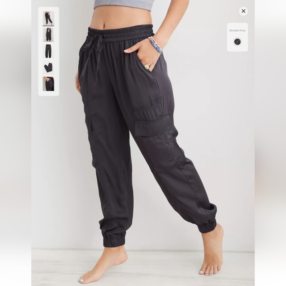 👙💫🍀Aerie satin cargo joggers - Picture 3 of 5